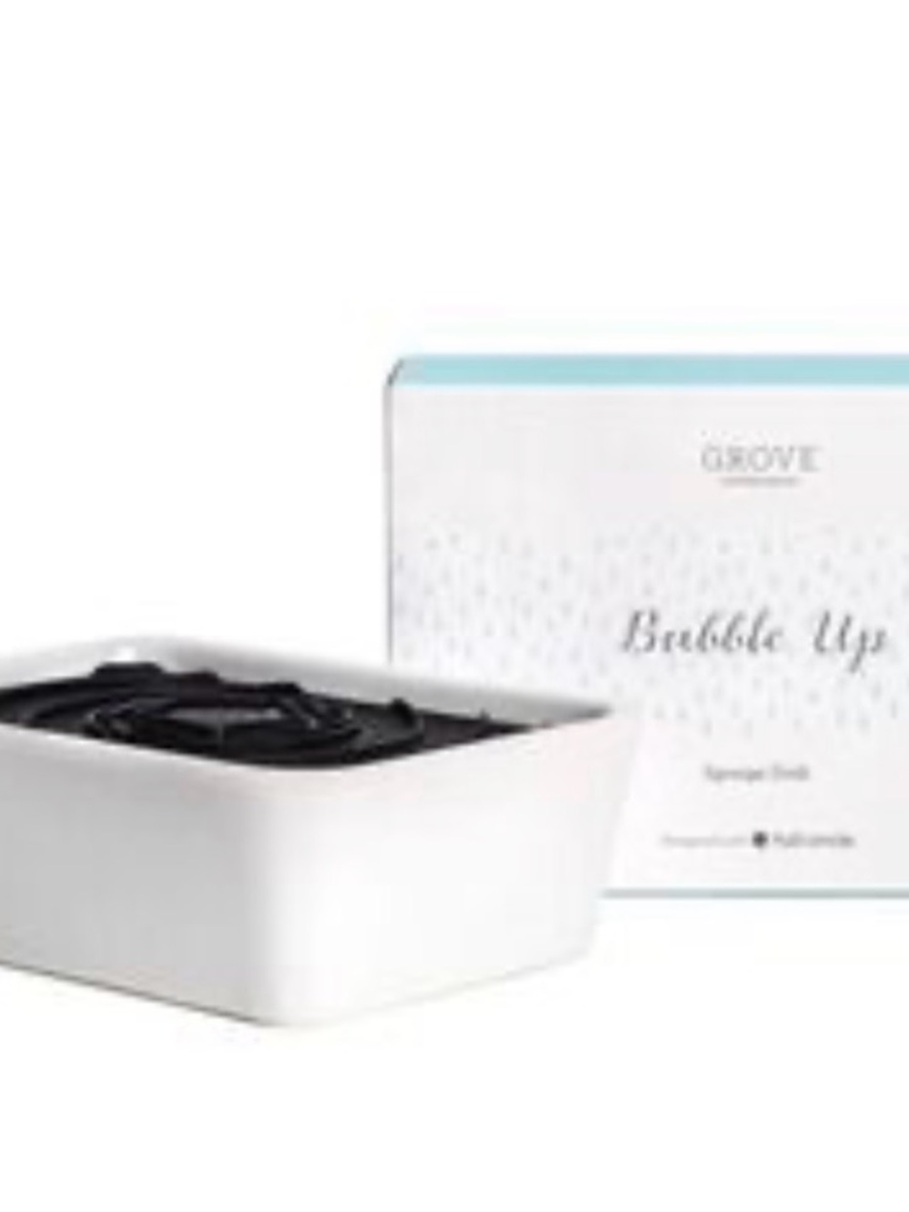 Grove Collaborative Bubble Up Sponge Dish - White and dark gray